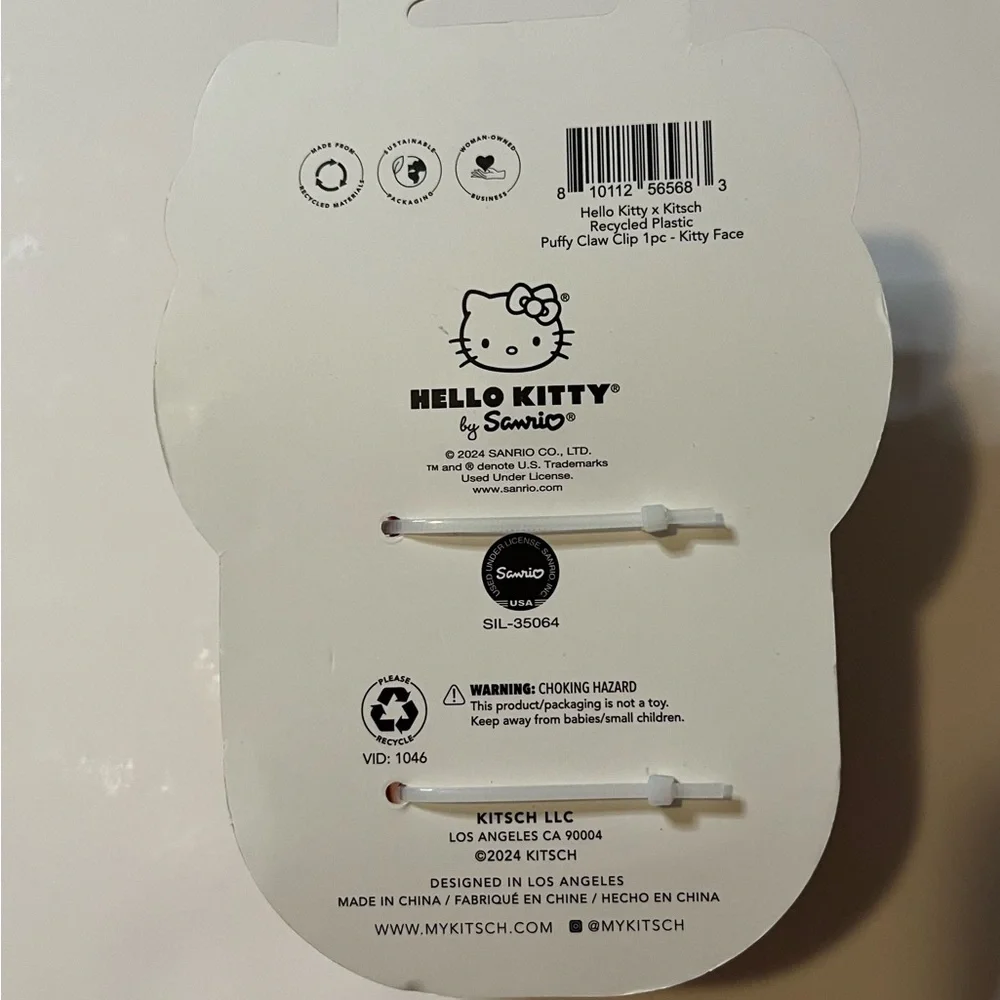 Kitsch Hello Kitty White Claw Clip - Picture 3 of 3